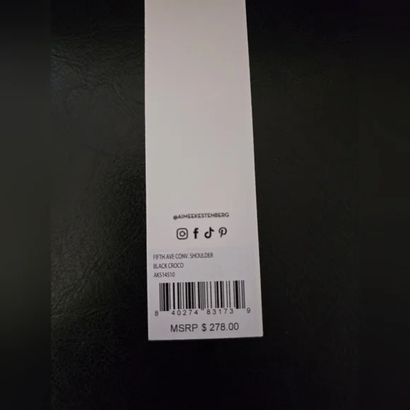 Aimee Kestenberg Leather Fifth Avenue Bag/Color: Black Croco - Picture 16 of 16